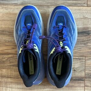 Hoka SpeedGoat 5 Blue and Black Running Trail Athletic Shoes